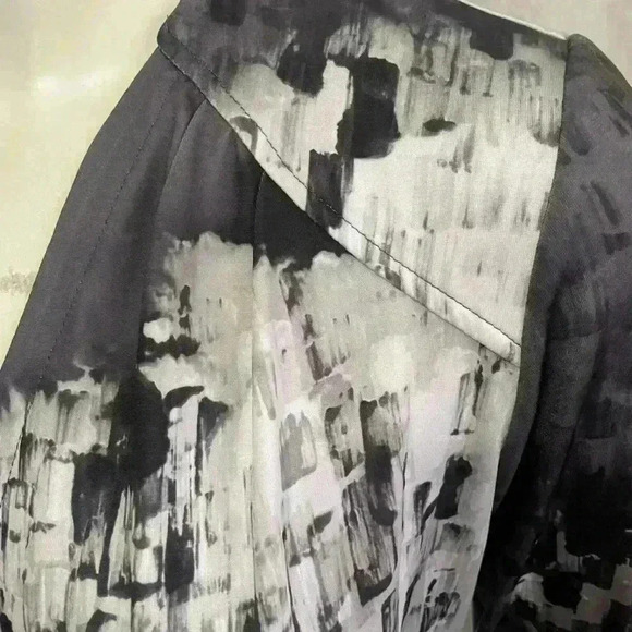 Y2K KOMOROV Wrap Dress luxe  monochromatic graphic statement womens size medium - Picture 12 of 15